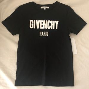 Givenchy Paris logo black t-shirt, XS